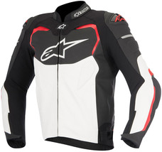 Alpinestars GP Pro Leather Sport Motorcycle / Motorbike Jacket - Black / White/R - £216.24 GBP