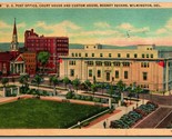 Rodney Square Post Office Custom House Wilmington DE Delaware  Linen Pos... - $2.92