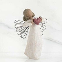 With Love Angel Figure Sculpture Hand Painting Willow Tree By Susan Lordi - £58.74 GBP