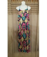 Women&#39;s Midnight Velvet Floral Sheer Lined Sleeveless Dress Size Small  - £15.25 GBP