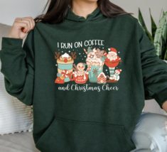 I Run on Coffee and Christmas Cheer Sweatshirt, Funny Christmas Sweatshi... - £25.32 GBP