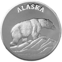 Alaska Mint POLAR BEAR Medallion Proof 1Oz Boxed - $104.66