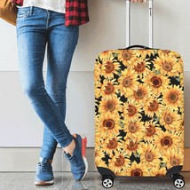 Sunflower Flower Floral Watercolor Luggage Cover - $22.00+