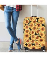 Sunflower Flower Floral Watercolor Luggage Cover - $29.88 CAD+