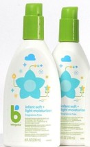2 Bottles Babyganics 8 Oz Infant Soft &amp; Light Moisturizer Fragrance Free... - $28.99