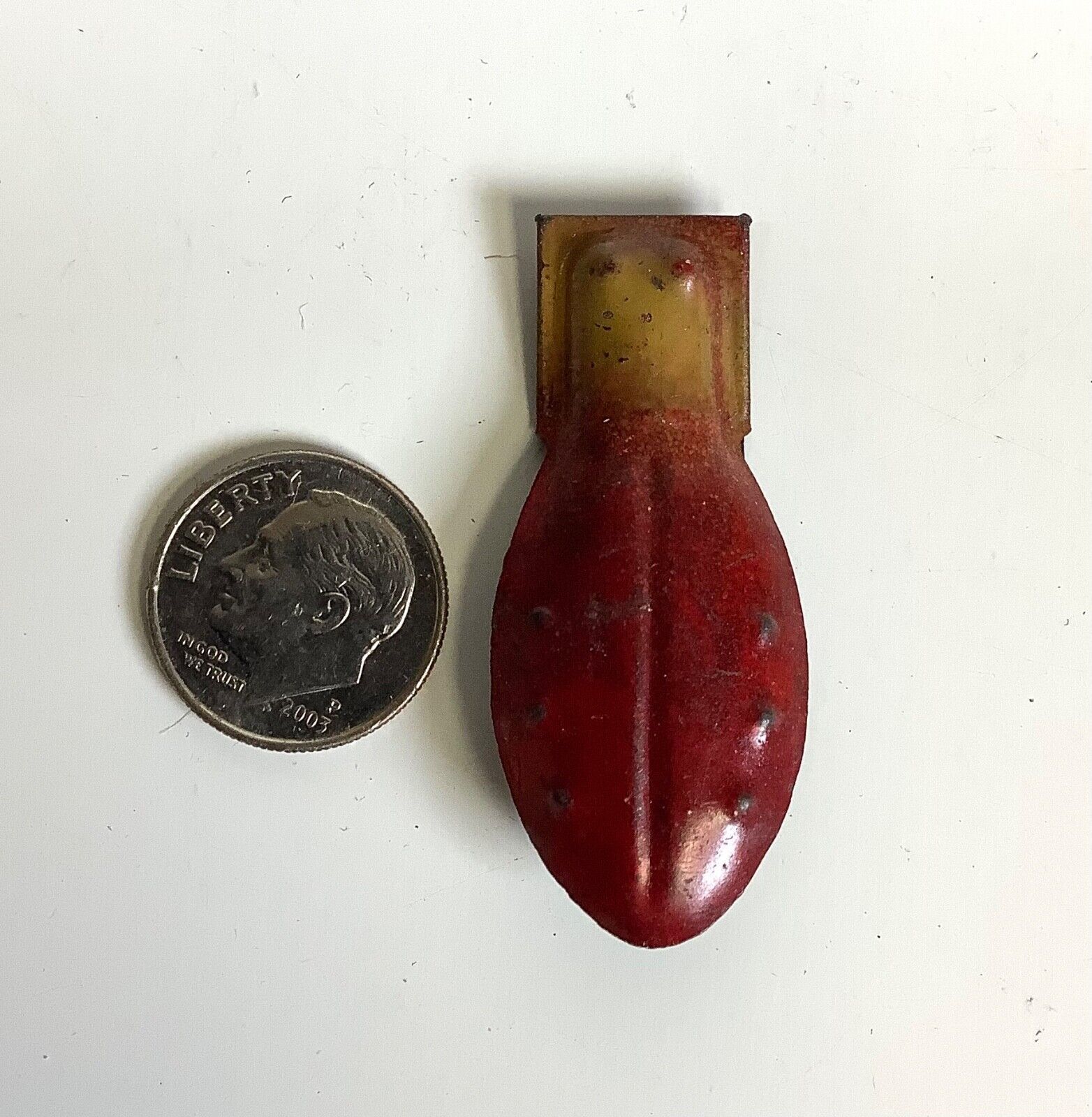 Vintage 1950s Metal Tin Litho Clicker Lady Bug Beetle Firefly Noisemaker - $6.80