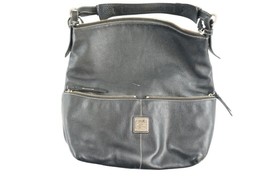 Dooney &amp; Bourke Womens Dillen Large Shoulder Hobo Bag Black Pebbled Leather - £35.49 GBP