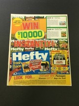 VTG 1980 Hefty Kitchen Trash Bags and Ties Win $10,000 Instantly Print Ad Coupon - £15.22 GBP