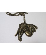 Necklace, Antique Brass Elephant Pendant on 20&quot; antique brass chain   ABE-1 - $10.00