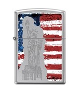 Zippo Lighter - Statue of Liberty American Flag Hi Polished Chrome - 853744 - $48.84 CAD