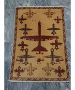 Colorful Oriental Wool Afghan War Rug, 2x3 Hand Knotted Door Mat Rug - $172.00