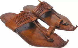 Mens Kolhapuri Soft Leather Jesus handmade Flat HT52 ethnic BOHO US size 7-12 - £29.28 GBP
