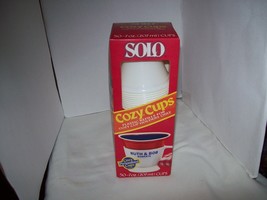 New Sealed Vintage White Solo Cozy Cup Refill Box 50 cups 7 Oz Retro Box... - £9.33 GBP