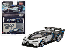 Bugatti Vision Gran Turismo Silver Diecast 64 Mini GT - $22.88