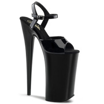 PLEASER BEY009/B/M Sexy Shoes Black Exotic Extreme Platform 10&quot; High Heels - £77.47 GBP