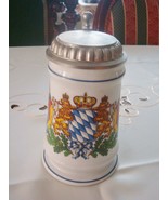 Unmarked Stein made in Germany, covered, pewter cover, 7&quot;  ORIGINAL - $730.64 MXN