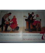 Vintage Seagram&#39;s 7 Crown Double Page Print Magazine Advertisement 1960 - $8.99