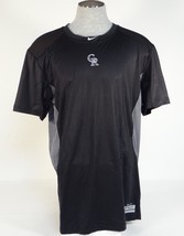 Nike Pro Combat Dri Fit Colorado Rockies Fitted Short Sleeve Athletic Shirt Mens - £47.12 GBP