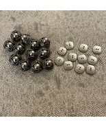 (23) Vintage Round Silver Tone Metal 2-Hole Buttons - Smaller Size Is Me... - $213.52 MXN