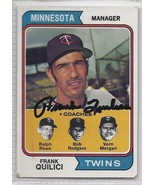 Frank Quilici Signed Autographed 1974 Topps Card - £11.29 GBP