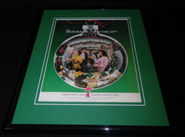 1987 Seagram&#39;s 7 / Christmas Framed 11x14 ORIGINAL Vintage Advertisement - £27.26 GBP
