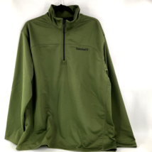 Timberland Mens XL Dark Green Long Sl 1/4 Zip Pullover Sweatshirt Fleece... - £14.53 GBP
