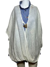 Cannisse Topper Shirt Women&#39;s One size White Casual Lagenlook Bohemian W... - $24.35