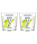 (2) Febreze One Lemongrass &amp; Ginger No Artificial Perfumes Soy Candle 4.... - £18.82 GBP