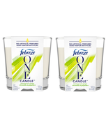 (2) Febreze One Lemongrass &amp; Ginger No Artificial Perfumes Soy Candle 4.... - $32.58 CAD