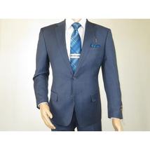Men's Suit by Giorgio Cosani Textured Wool/Cashmere Blend 901-19 Blue 52 Long image 7