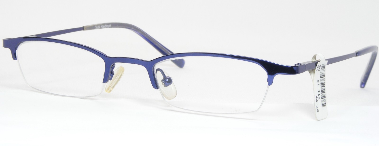 Lunettes Vintage OU61.114 01 Indigo Bleu RARE Monture Métallique 44-20-1... - $46.52