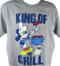 Disney Mickey Mouse T-Shirt Size Large Chef BBQ King of the Grill Distressed - $13.74