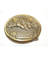 1977 NATIONAL FINALS RODEO BELT BUCKLE OKLAHOMA CITY HESSTON 4TH ANNUAL ... - €19,52 EUR