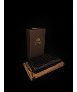 Brizard and Co. Cigar Case - Black Showband 3 Gordo Caiman Alligator Gor... - £308.16 GBP