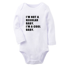 I&#39;m Not a regular Baby I&#39;m a Cool Baby Bodysuits Newborn Rompers Infant Outfits - £8.51 GBP
