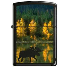 Zippo Lighter - Autumn Moose Black Matte - 852170 - £22.98 GBP