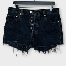 LEVI’S 501 cutoff button fly jean shorts faded black size 31 - $35.00