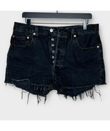 LEVI’S 501 cutoff button fly jean shorts faded black size 31 - $35.00
