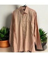 Ermenegildo Zegna Pink Coral Long Sleeve Tiny Checker Dress Shirt Men&#39;s ... - $597.39 MXN