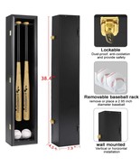 2 Baseball Bat Display Case Wooden Frame Acrylic Transparent Door Holder... - £75.05 GBP