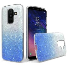 For Samsung A6 Two Tone Glitter Case BLUE - £4.68 GBP