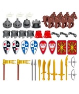 MOC Military Medieval Knights of Ancient Rome Building Blocks Minifigure... - $23.16