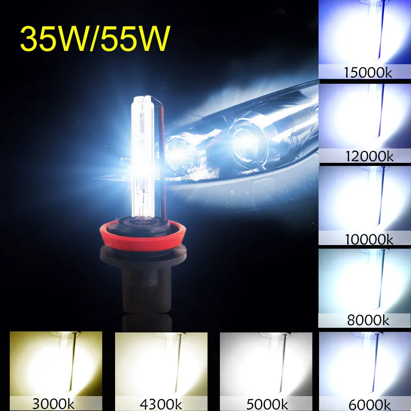 2pcs h8 h9 h11 xenon bulb 55w 3000k 4300k 5000k 6000k 8000k 10000k 12000k auto lamp thumb200