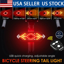Bicycle Tail Light Usb Wireless Remote Control Turn Signal Warning Lamp ... - £18.75 GBP