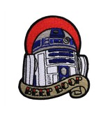 R2-D2 BEEP BOOP IRON ON PATCH 3&quot; Embroidered Applique Star Wars Tattoo R... - £3.90 GBP