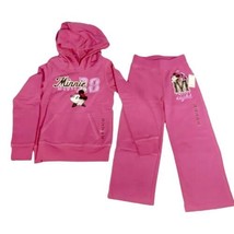 Disney Girls Minnie Mouse Set Hoodie and Pants Long Sleeve Size 5-6 - £13.30 GBP