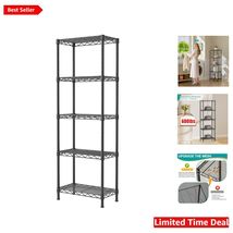 5-Tier Adjustable Metal Shelves - Perfect for Kitchen, Bathroom &amp; Closet... - $70.24