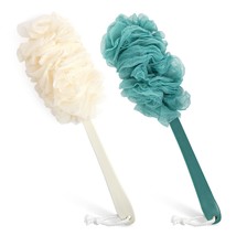 2Pack Back Scrubber for Shower，PIPUHA Loofah Sponge Shower Brush Using Body Exf - $22.76