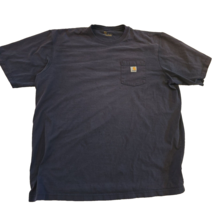 Carhartt Mens 2XL Navy Blue Tall Original Fit Short Sleeve TShirt Outdoo... - $12.95