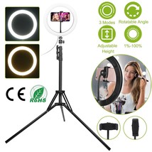 120LEd Ring Light 10 inch with Stand Phone Holder Kit Dimmable for Live ... - £35.96 GBP